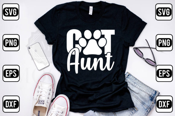 Cat Aunt Embroidery Design