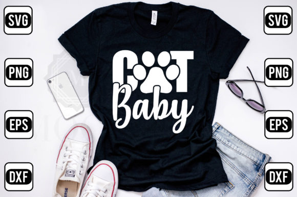 Cat Baby Embroidery Design