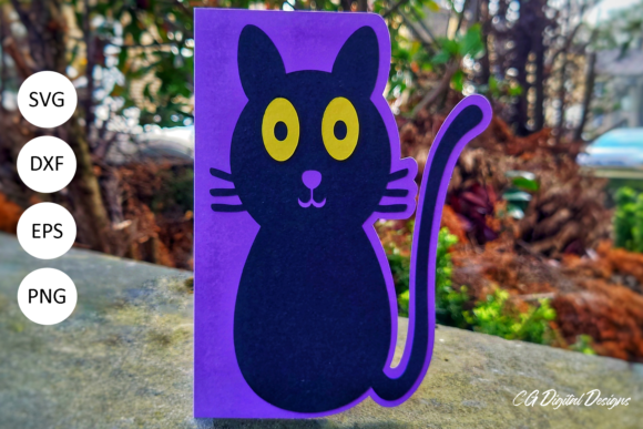 Halloween Black Cat Card Envelope